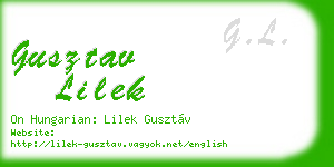 gusztav lilek business card